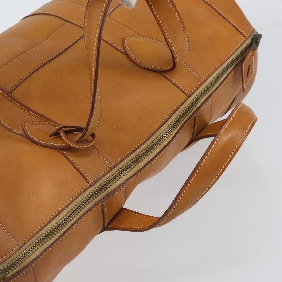 Hermes Vintage Convertible Boston Leather, Brown, Leather, Travel Bag