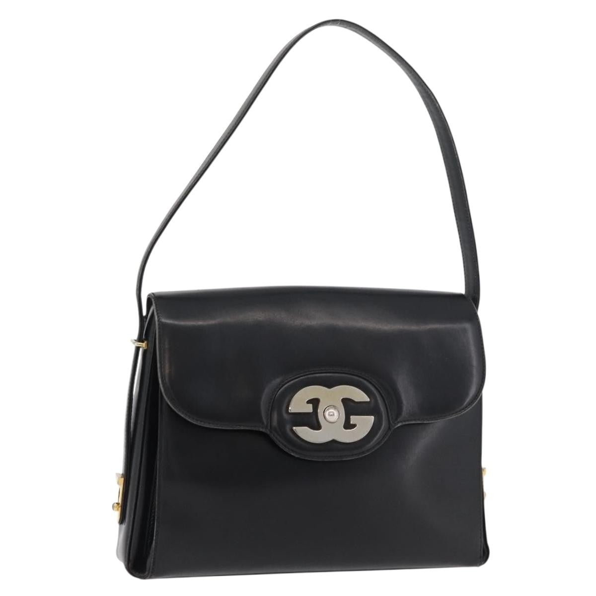 Gucci Shoulder Leather, Black, Leather, Shoulder Bag