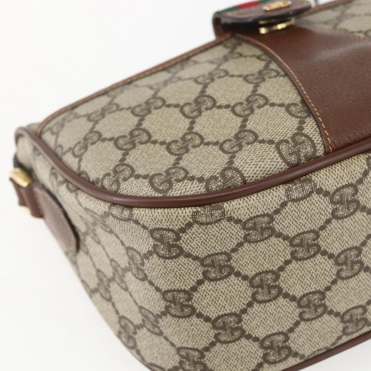 Gucci Vintage Web GG Coated Canvas, Beige, Canvas, Crossbody Bag