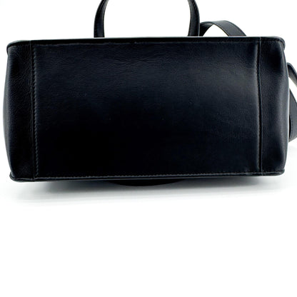 Fendi Flip Leather with Suede, Black, Leather, Tote Bag