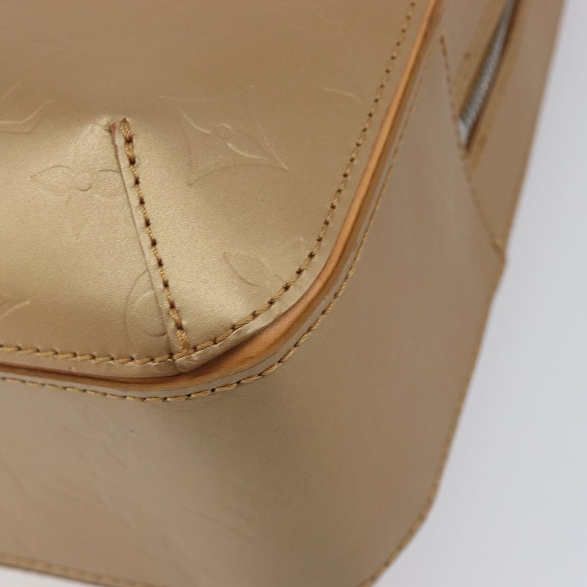 Louis Vuitton Mat Malden Monogram Vernis, Beige, Canvas, Handbag