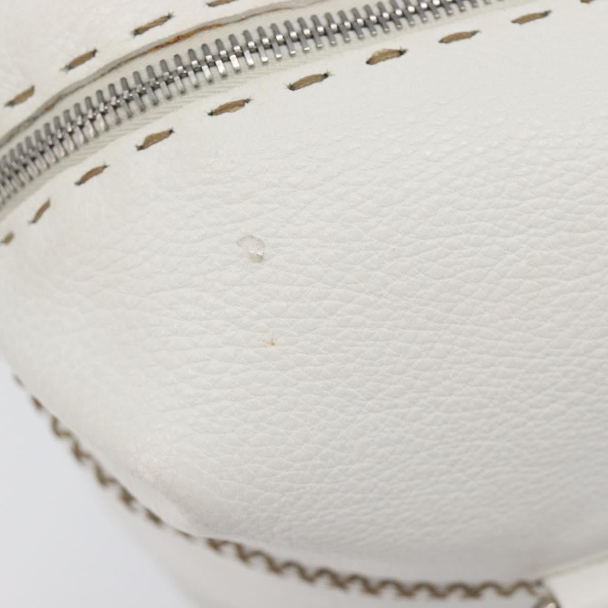 Fendi Selleria 2Bag Leather, White, Leather, Handbag