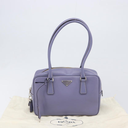 Prada Bauletto Saffiano, Purple, Leather, Handbag