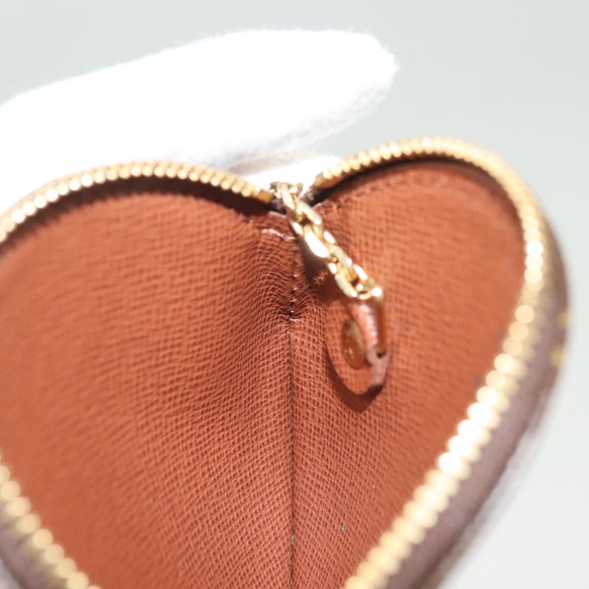 Louis Vuitton Porte Monnaie Rond, Brown, Canvas, wallet