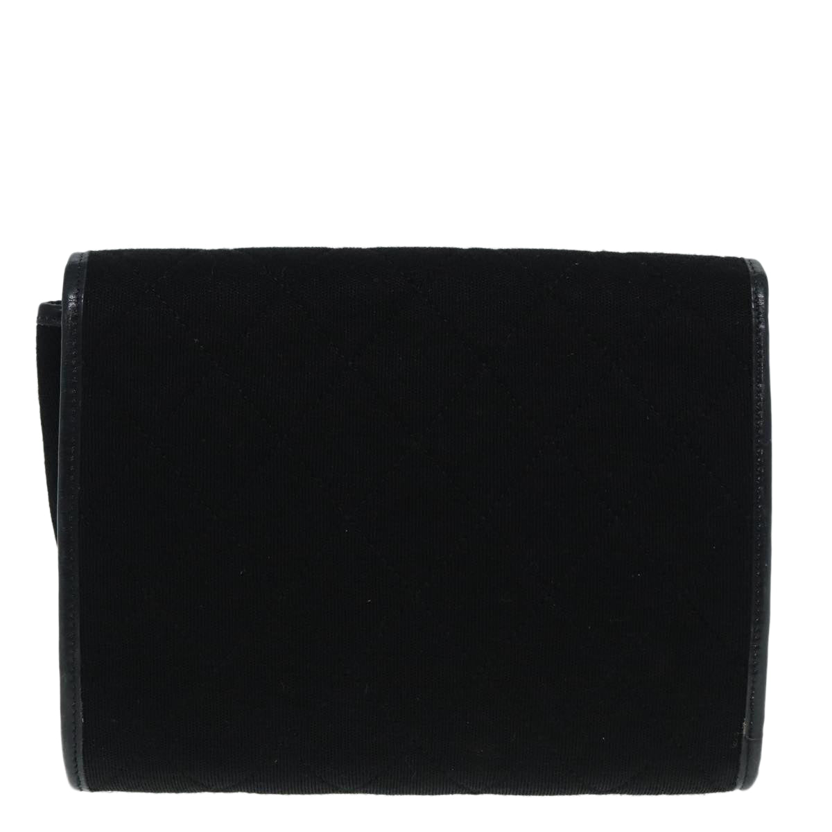 Chanel Mini matelassé, Black, Cotton, shoulder