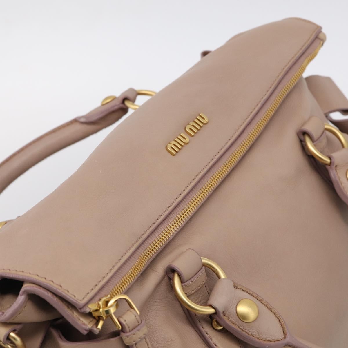 Miu Miu Bow Satchel Vitello Lux, Pink, Leather, Handbag