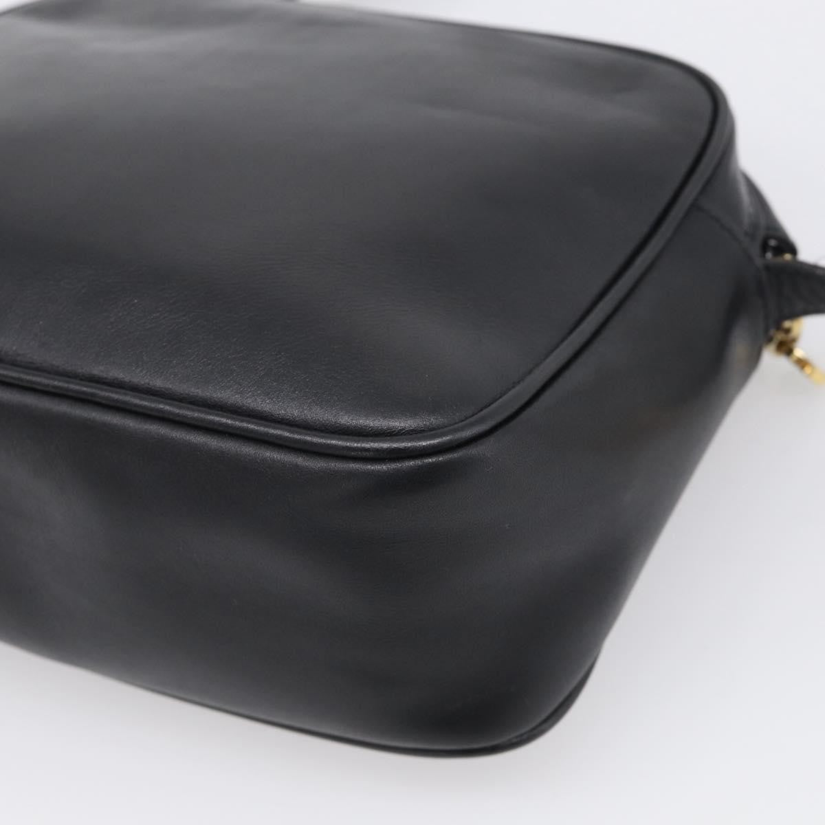 Salvatore Ferragamo Gancini Leather, Black, Leather, Crossbody Bag