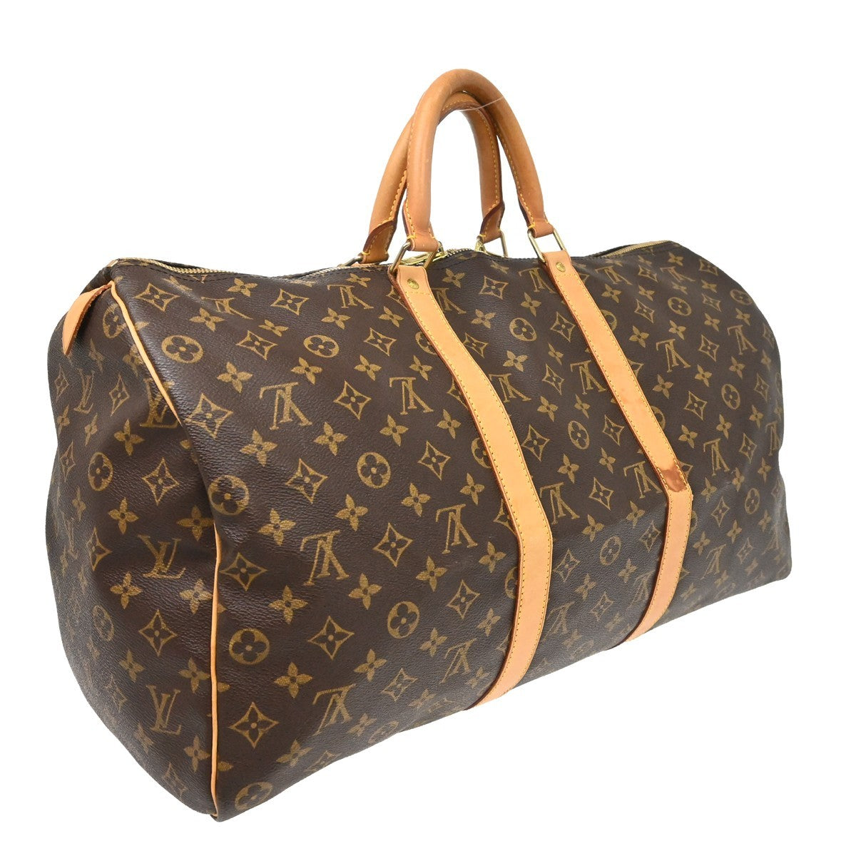 Louis Vuitton Keepall Monogram Canvas, Brown, Canvas, Travel Bag