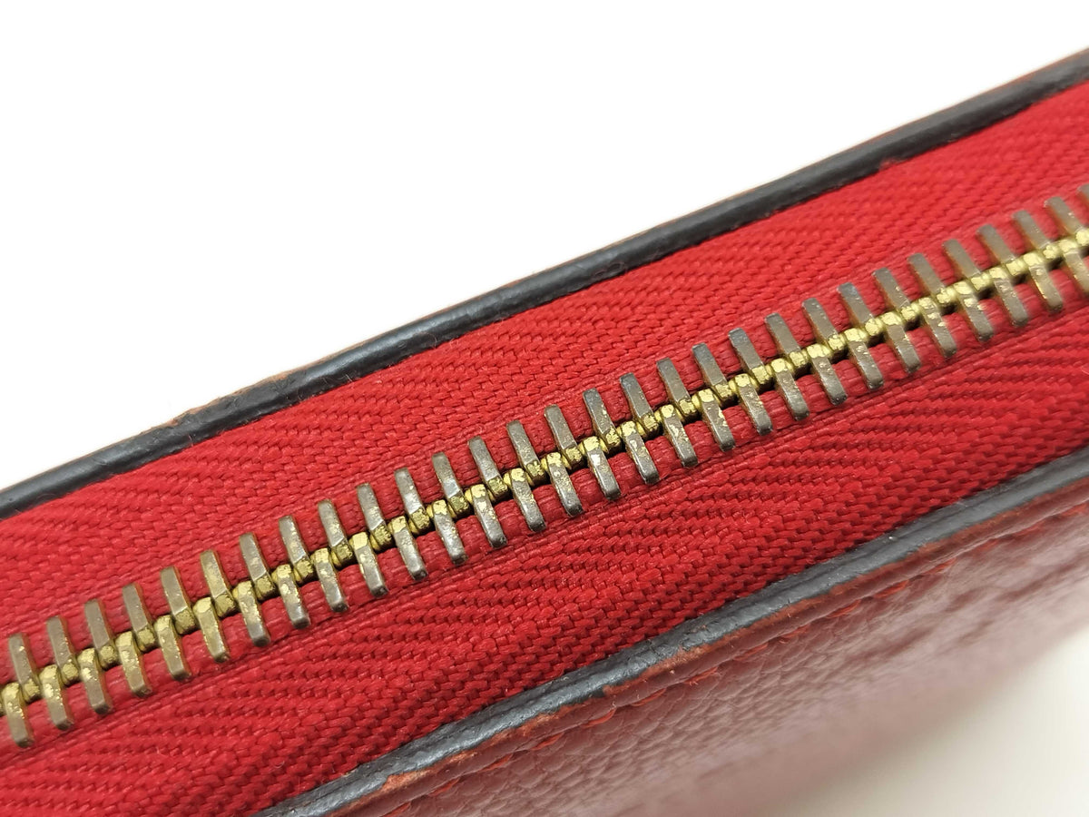 Louis Vuitton Zippy Monogram Empreinte Leather, Red, Leather, Wallet