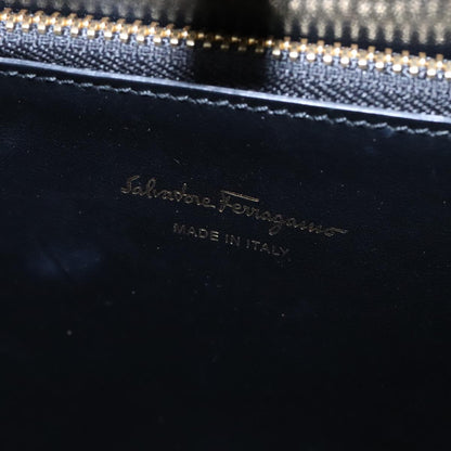 Salvatore Ferragamo Gancini, Gold, Leather, handbag