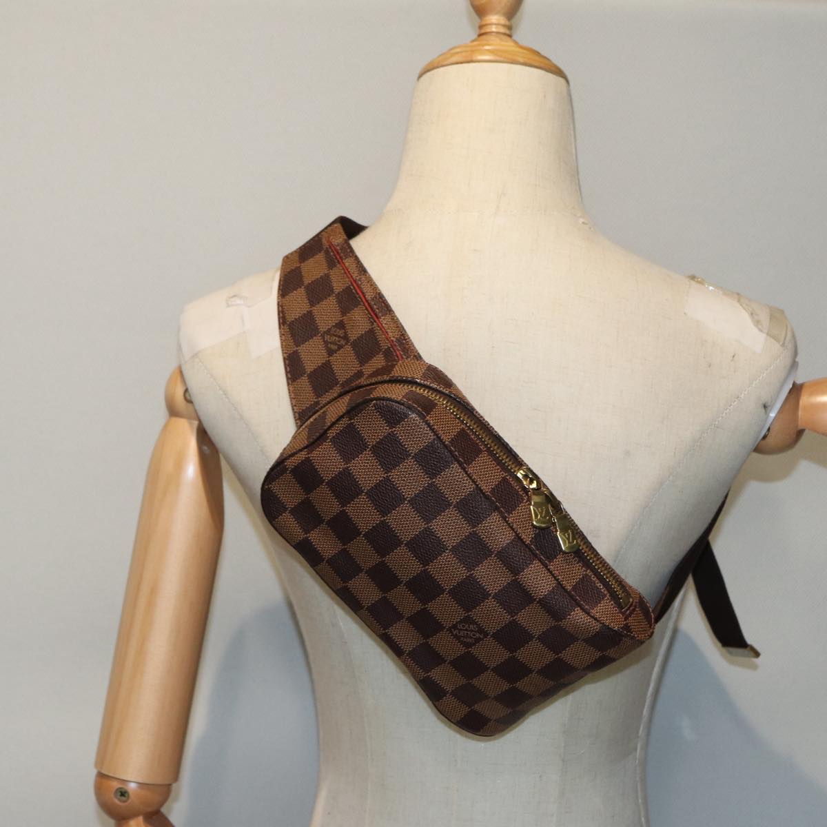 Louis Vuitton Geronimos, Brown, Canvas, clutch