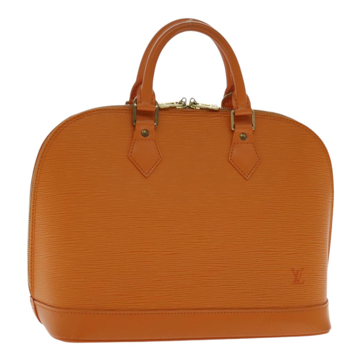 Louis Vuitton Alma, Orange, Leather, handbag