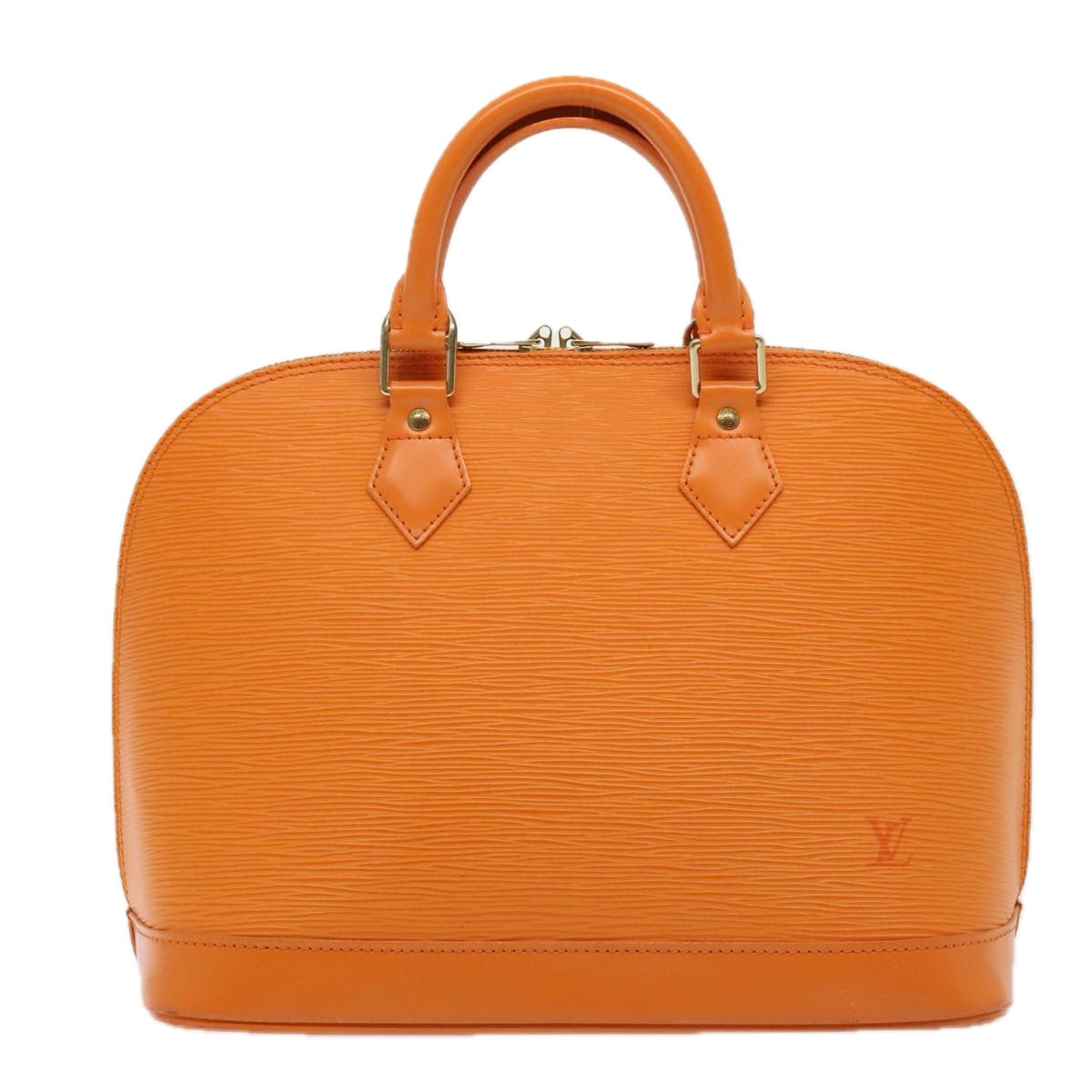 Louis Vuitton Alma, Orange, Leather, handbag