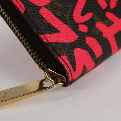 Louis Vuitton Portefeuille zippy, Pink, Canvas, wallet
