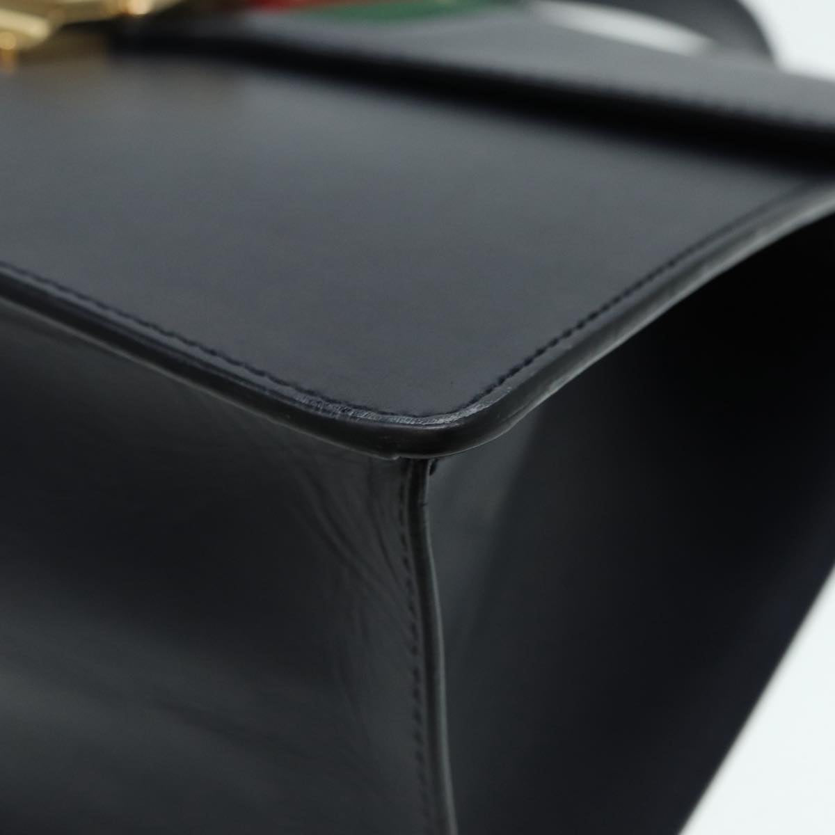 Gucci Sylvie, Black, Leather, handbag