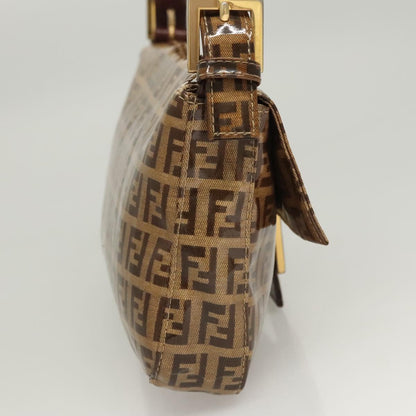 Fendi Baguette, Brown, Canvas, shoulder