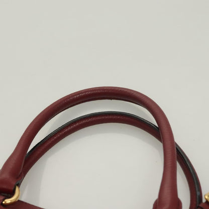 Prada Vitello, Burgundy, Leather, handbag