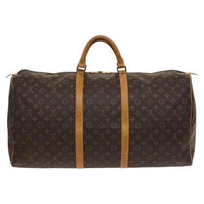 Louis Vuitton Keepall 60, Brown, Canvas, travel