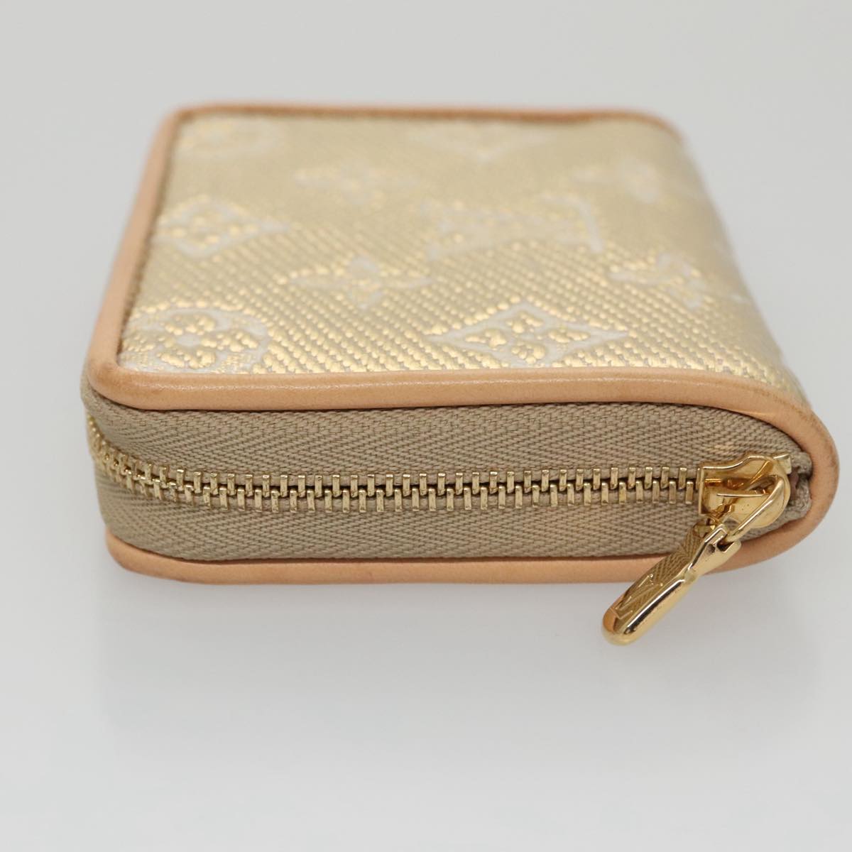 Louis Vuitton Zippy coin purse, Gold, Canvas, wallet