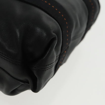 Hermès Caravan, Black, Leather, handbag