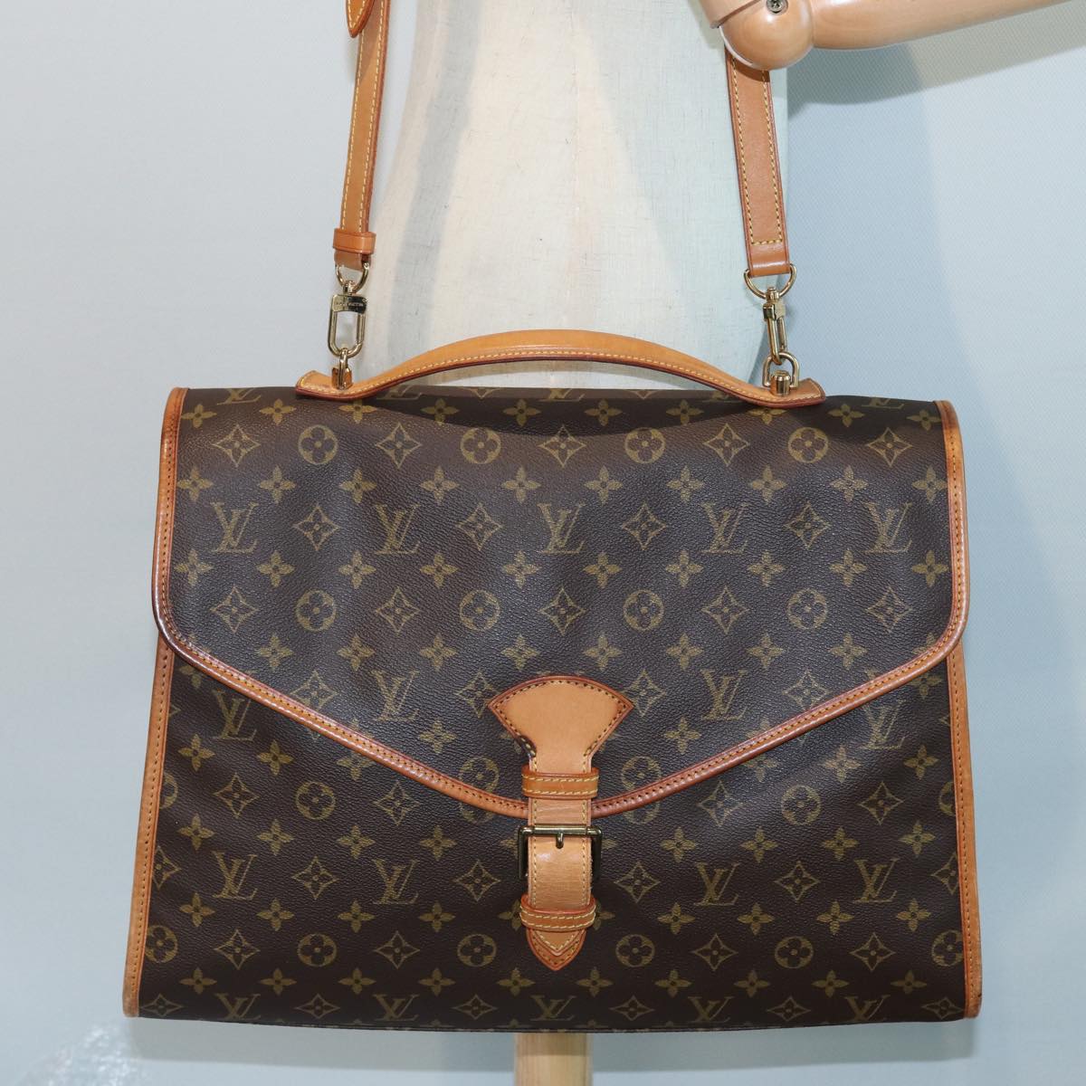 Louis Vuitton Beverly, Brown, Canvas, handbag