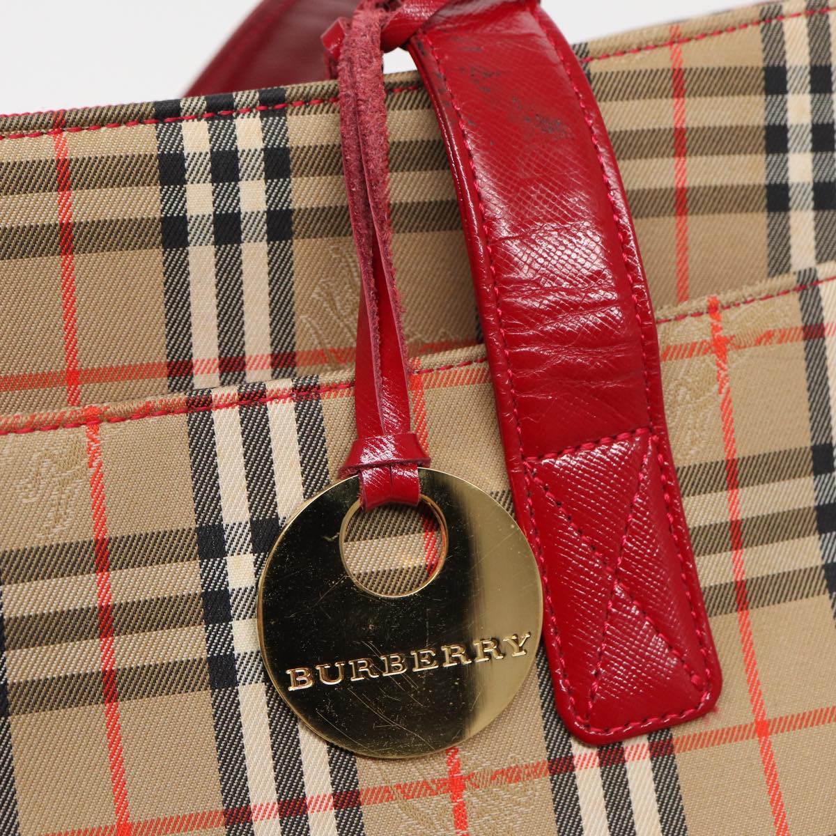 Burberry Nova Check, Beige, Canvas, tote