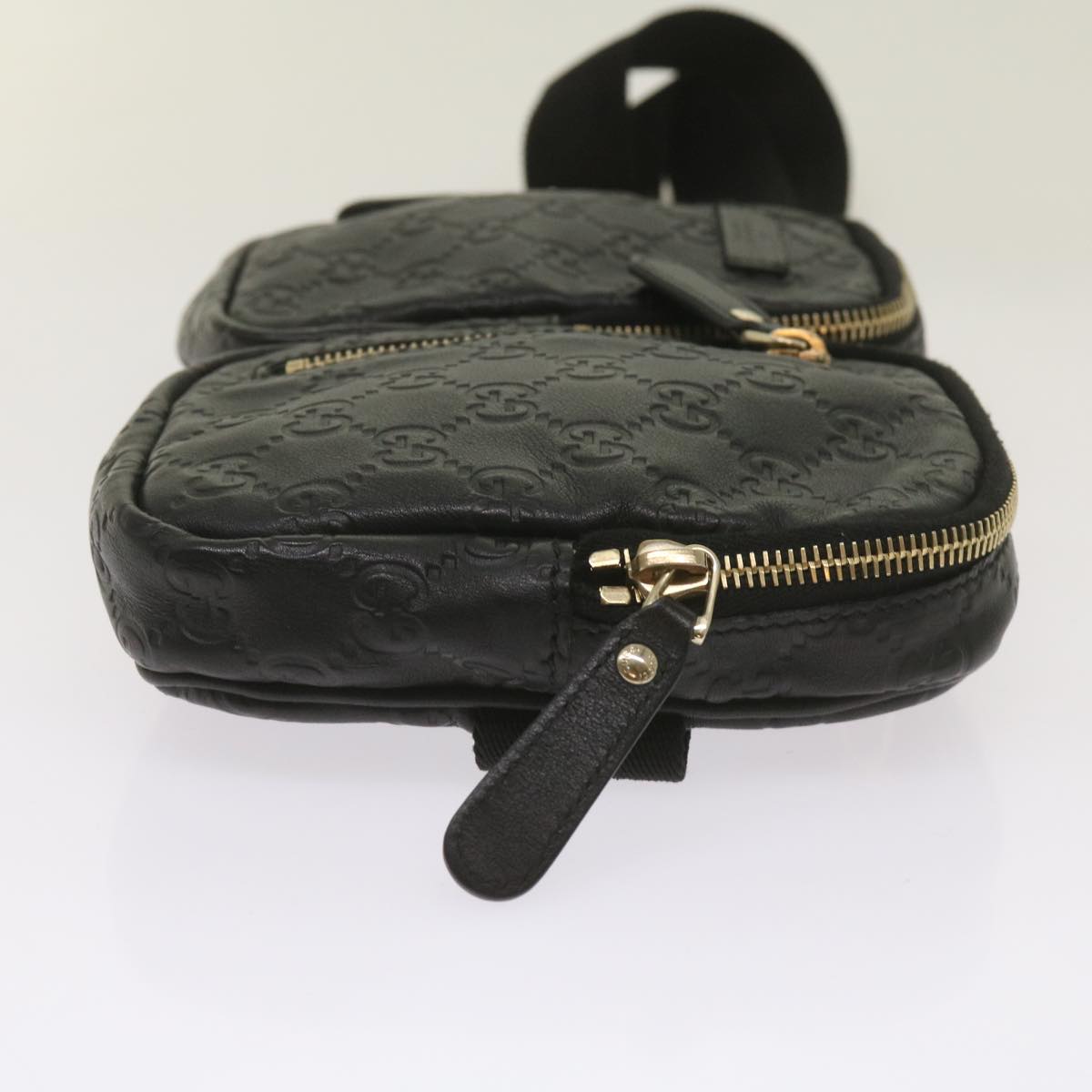 Gucci GG Signature, Black, Leather, shoulder