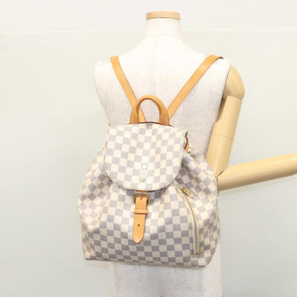 Louis Vuitton Sperone, White, Canvas, backpack