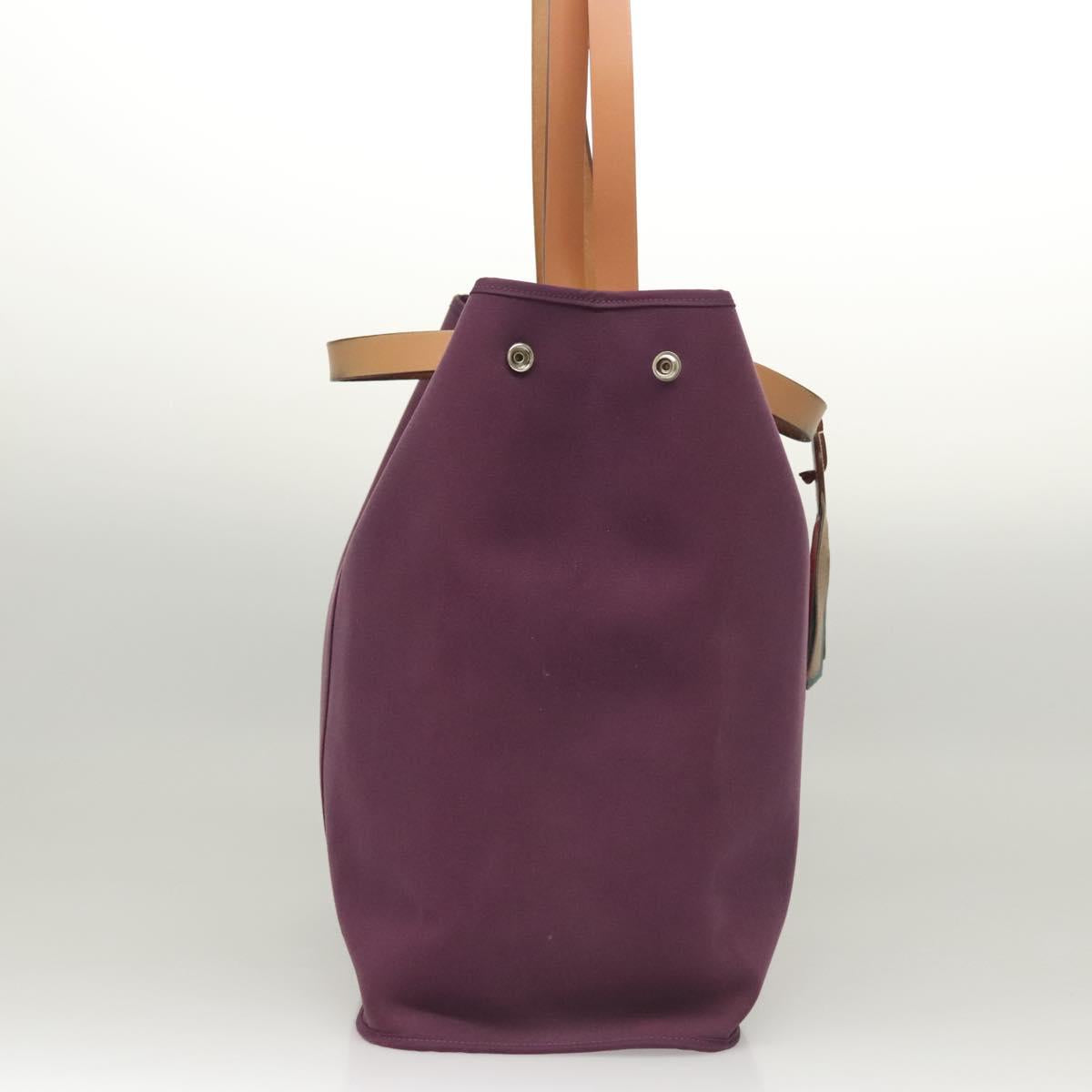 Hermès Cabag, Purple, Canvas, tote