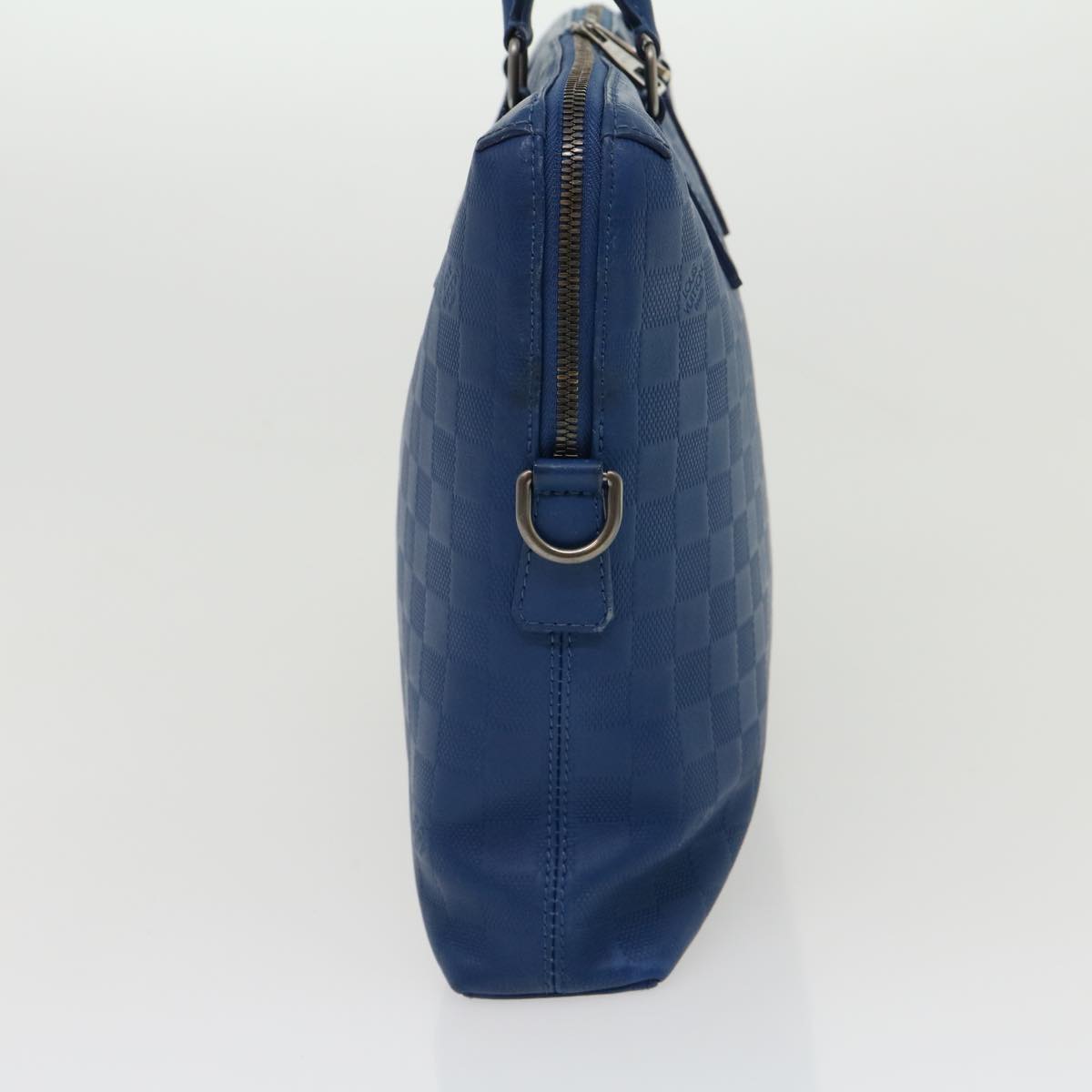 Louis Vuitton Porte documents Jour, Blue, Leather, handbag