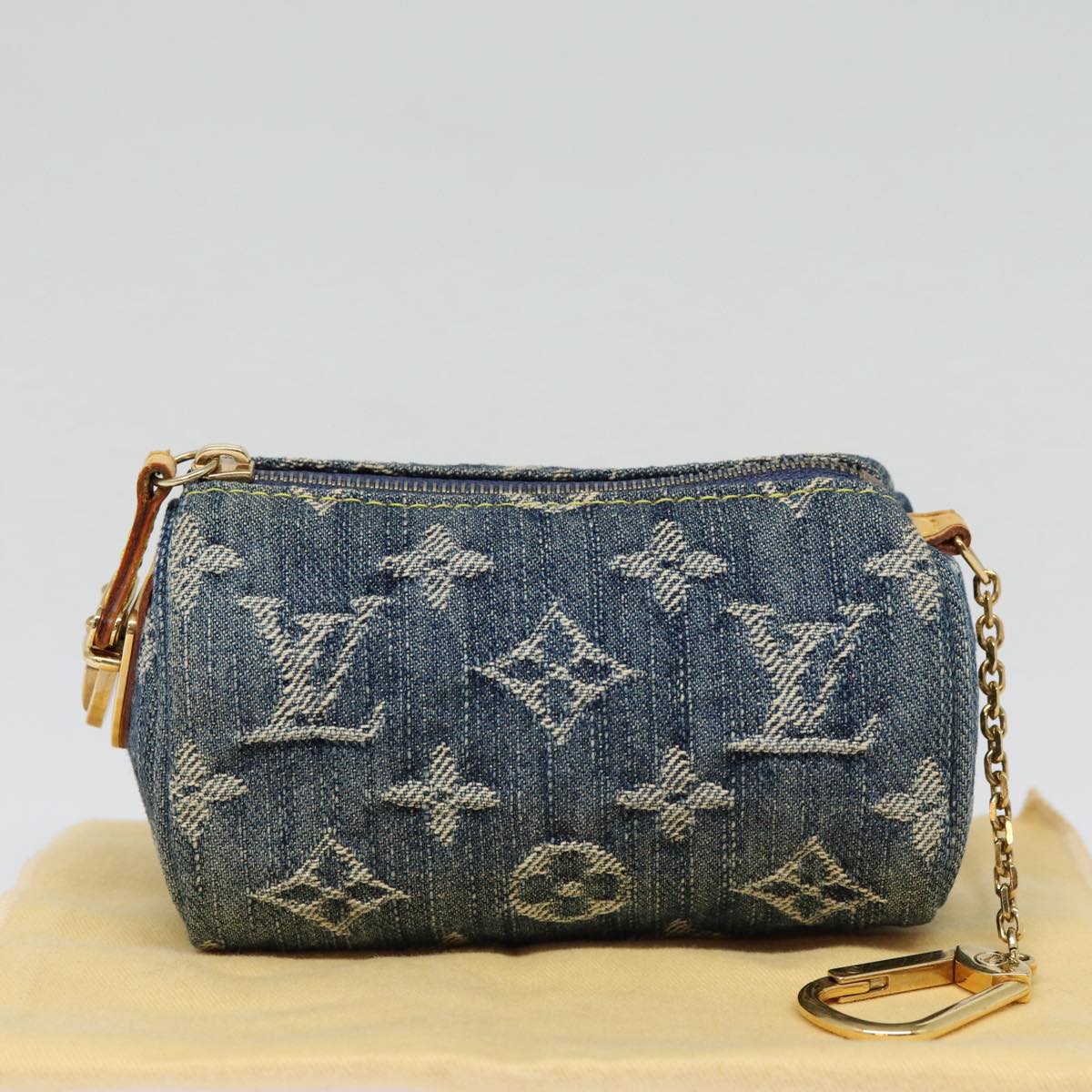 Louis Vuitton Trousse pochette, Blue, Denim - Jeans, wallet