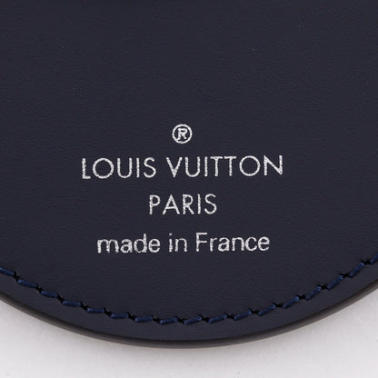 Louis Vuitton Round Illustre Keychain Limited Edition Upside Down Monogram Ink, Black, Leather, Charm