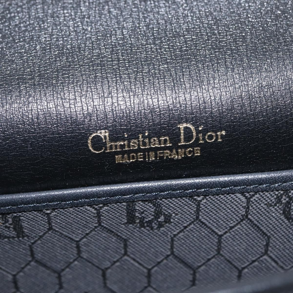 Christian Dior Vintage Honeycomb Canvas, Black, Canvas, Shoulder Bag