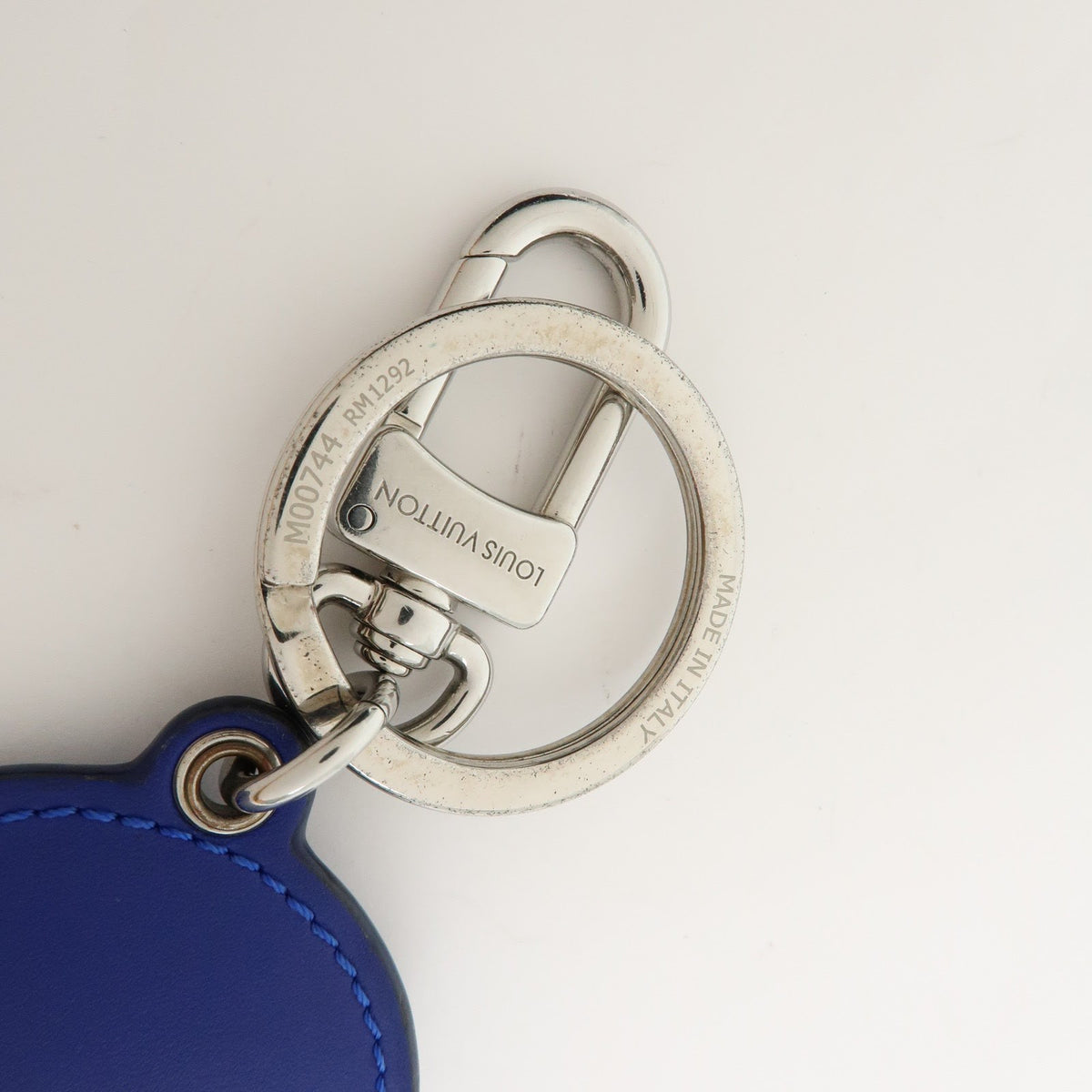 Louis Vuitton LV Circle Bag Charm and Key Holder Metal, Blue, Leather, Charm