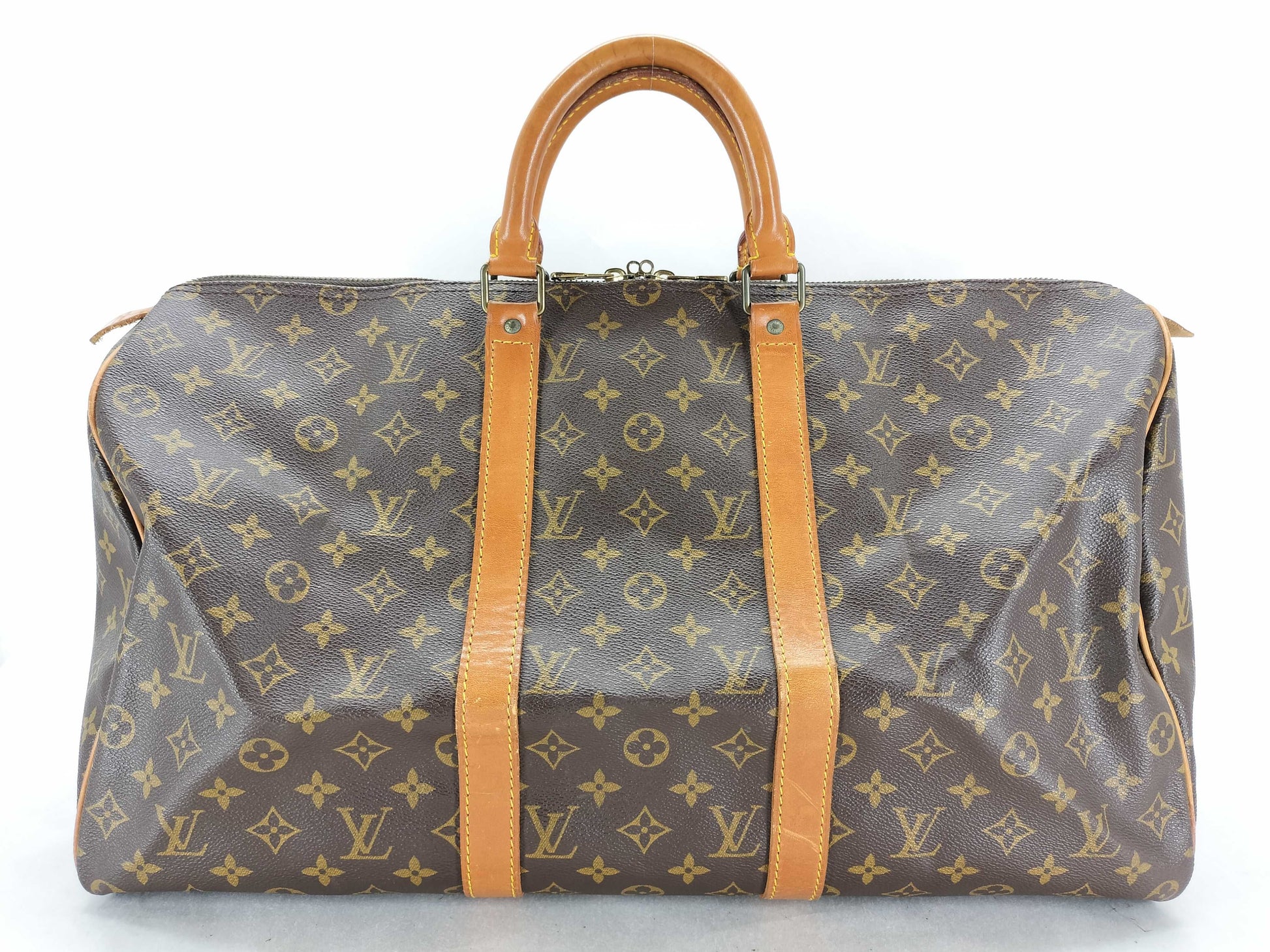 Louis Vuitton Keepall Monogram Canvas, Brown, Canvas, Travel Bag