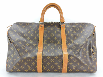 Louis Vuitton Keepall Monogram Canvas, Brown, Canvas, Travel Bag