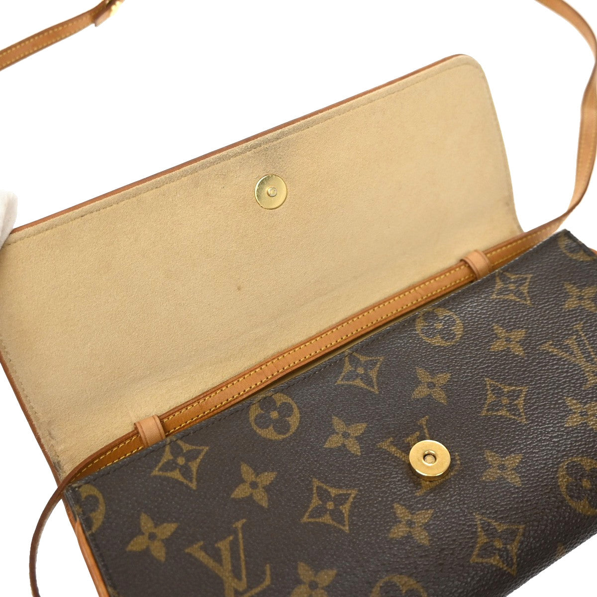 Louis Vuitton Twin Monogram Canvas, Brown, Canvas, Clutch