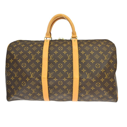Louis Vuitton Keepall Monogram Canvas, Brown, Canvas, Travel Bag