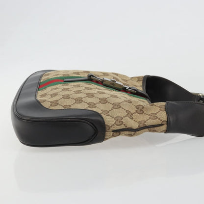 Gucci Web Jackie O Hobo GG Canvas, Beige, Canvas, Shoulder Bag