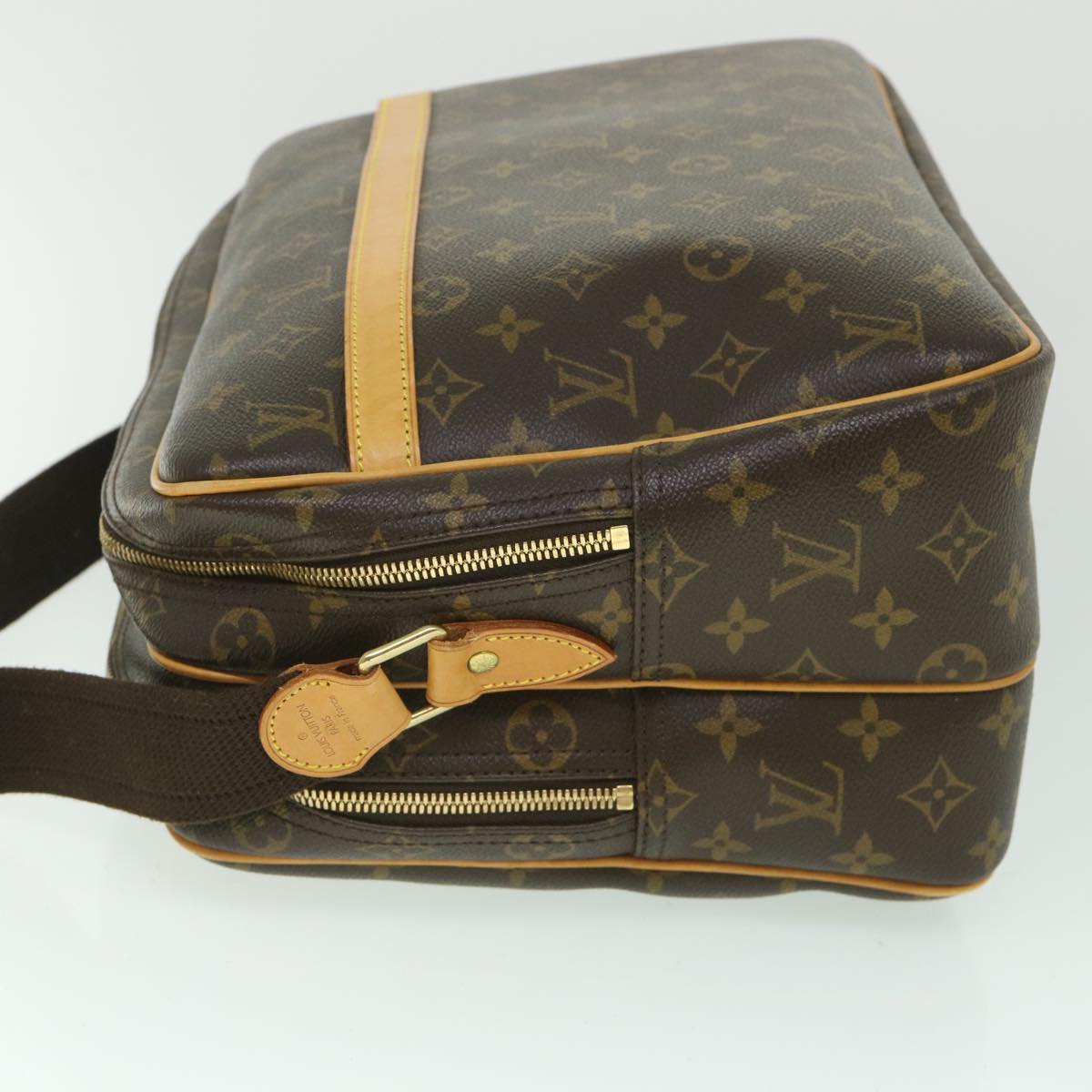 Louis Vuitton Reporter, Brown, Canvas, shoulder