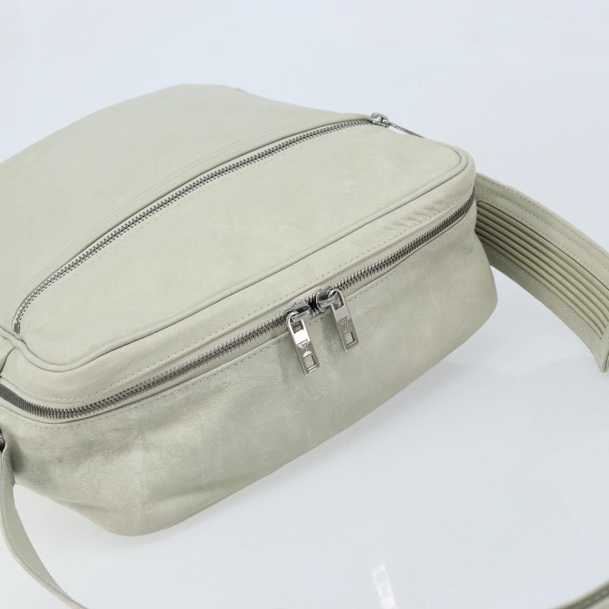 Louis Vuitton Clarkson Messenger Monogram Shadow Leather, White, Leather, Handbag