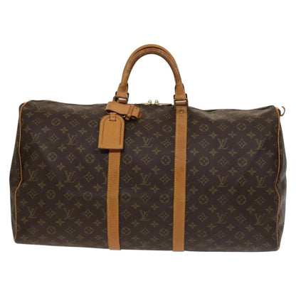 Louis Vuitton Keepall 55, Brown, Canvas, travel