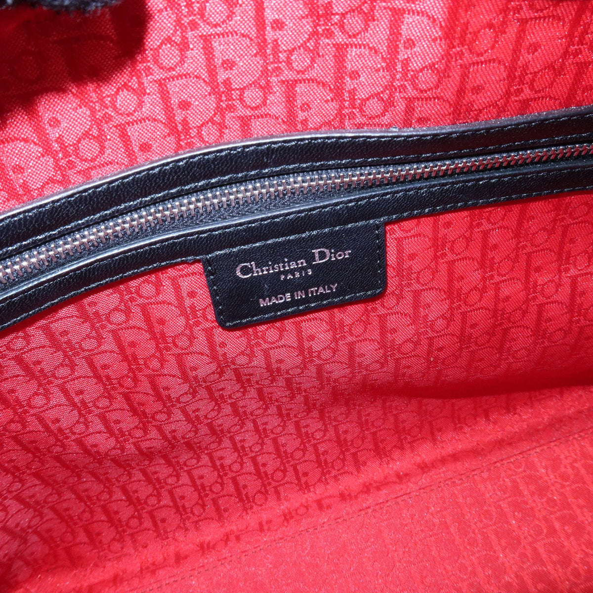 Christian Dior Lady Dior Cannage Quilt Lambskin, Black, Leather, Handbag