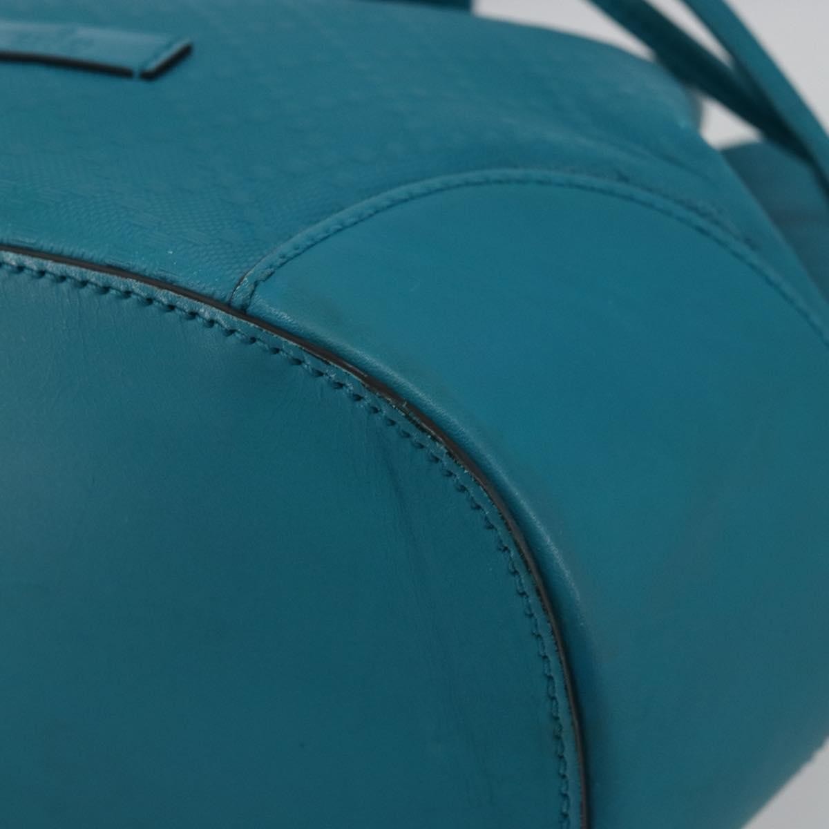 Gucci Bright Bucket Diamante Leather, Blue, Leather, Shoulder Bag
