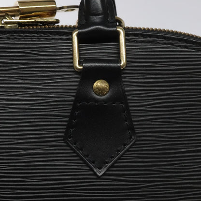 Louis Vuitton Alma, Black, Leather, handbag