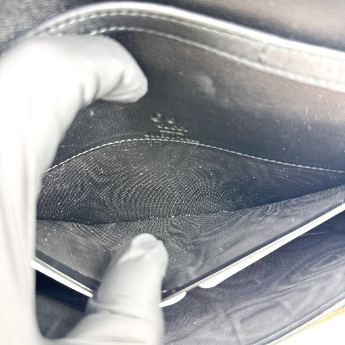 Gucci Wallet on Strap Microguccissima Leather, Black, Leather, Crossbody Bag