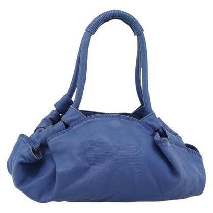 Loewe Anagram Logo Nappa Aire Hand Leather, Blue, Leather, Handbag