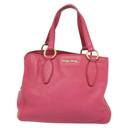 Miu Miu Vitello, Pink, Leather, handbag