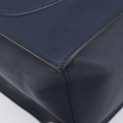 Valentino Garavani VLogo Convertible Shopper Leather, Navy, Leather, Tote Bag