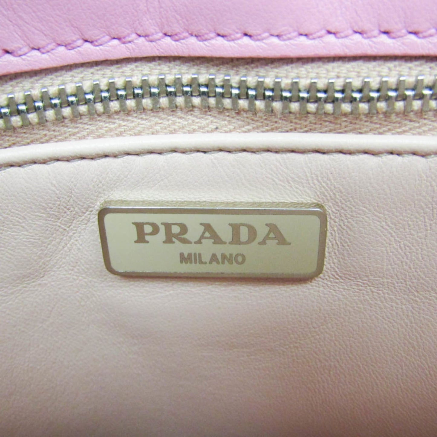 Prada Lux Chain Lock Flap Saffiano Leather, Pink, Leather, Shoulder Bag